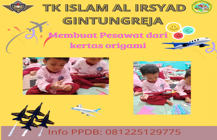 Membuat Pesawat dari Kertas Origami 