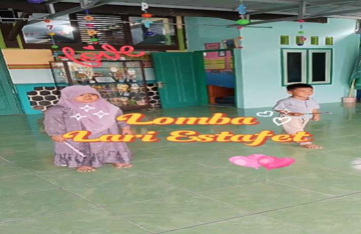 Lari estafet Melatih Kerjasama 