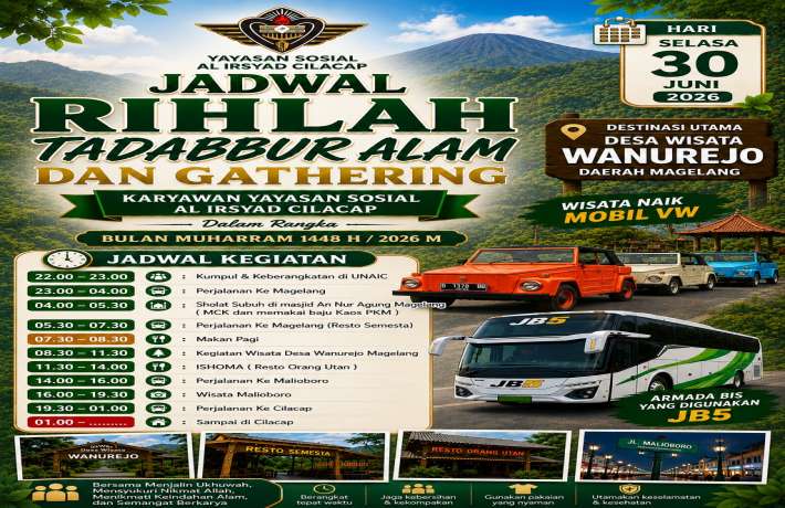 Rihlah Tadabbur Alam dan Gathering Karyawan Yayasan Sosial Al Irsyad Cilacap 