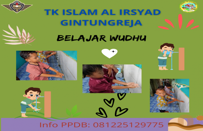 Belajar Wudhu dengan Air Anak-anak Makin Semangatt